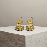 V-Logo Gold Slingback 80mm