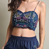 Multicolor blue shorts and Top