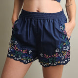 Multicolor blue shorts and Top