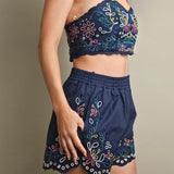 Multicolor blue shorts and Top