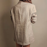 TFV Oversized Brown Shimmer Hemp Blazer
