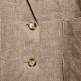 TFV Oversized Brown Shimmer Hemp Blazer