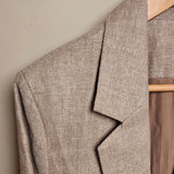 TFV Oversized Brown Shimmer Hemp Blazer