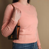 Cashmere Wool Sweater with Logo Shoulder