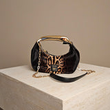 Anumalier Bianca Mini Bag Beige/Black Shaded Calf Hair