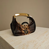 Anumalier Bianca Mini Bag Beige/Black Shaded Calf Hair