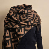 Jacquard Knit FF Logo Scarf