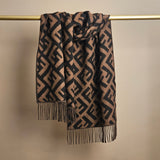 Jacquard Knit FF Logo Scarf