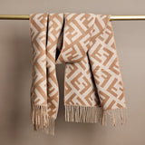 Jacquard Knit FF Logo Scarf