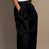 Pleated Flared Trousers