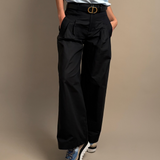 Pleated Flared Trousers