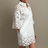 Lace Detailed Shirt Dress