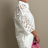 Lace Detailed Shirt Dress