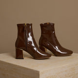 Patent Ankle Boots