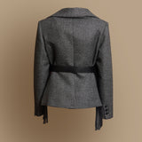 Belted Jacket with Removable Scarf
