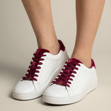 Leather and Velvet Sneakers