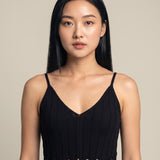 V-neck Twisted Openwork Cable Knit Camisol