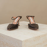 Crocodile Embossed Heels