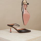 Crocodile Embossed Heels