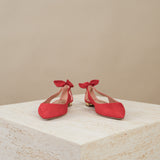 Point-toe Suede Flats