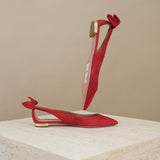 Point-toe Suede Flats