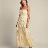 Allairie Butter Yellow Ruffle Dress