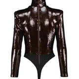 Kieran Bodysuit in Chocolate Brown