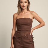 Brown Linen Set
