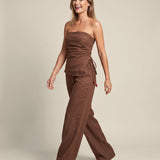 Brown Linen Set