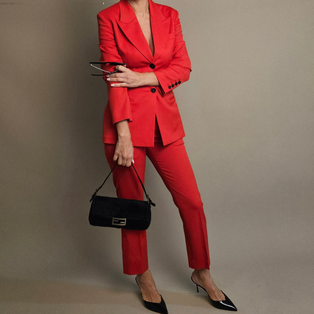 Valentino Garavani red suit