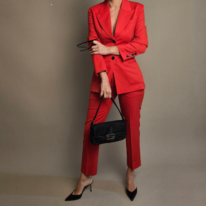 Valentino Garavani red suit