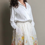 The Fashion Vault Collection- White Linen button shirt