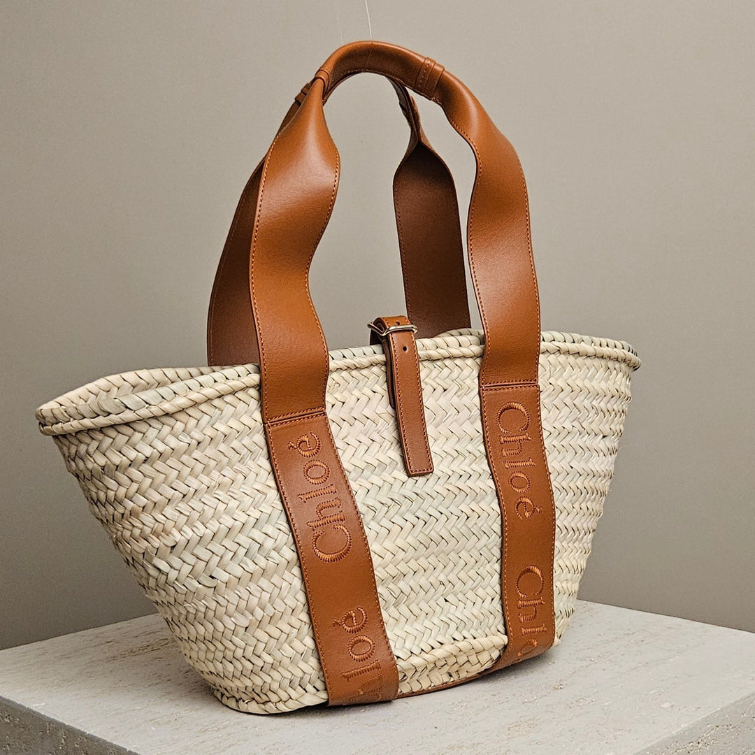 Chloe - Sense Raffia Tote Bag Medium