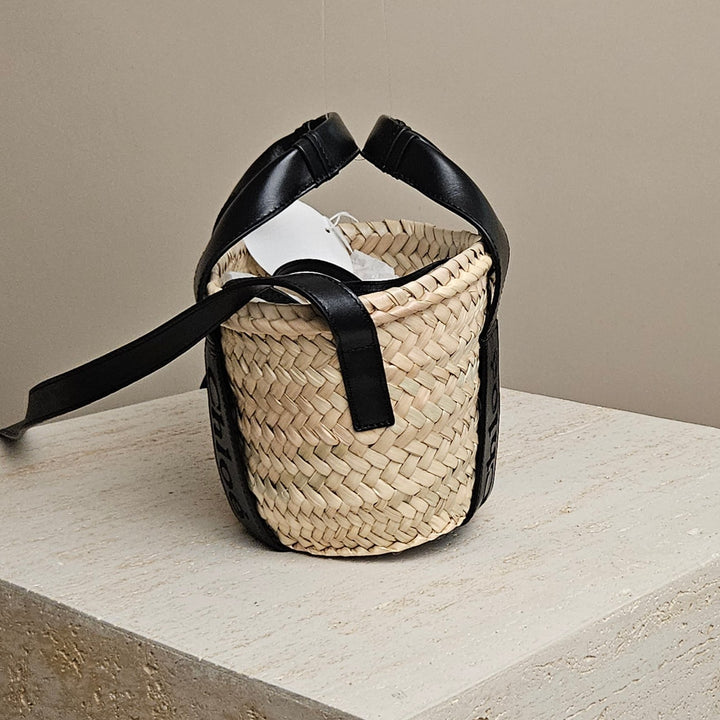 Chloe - Logo-print Raffia Tote Bag Small