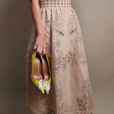 Floral pattern short sleeved dress