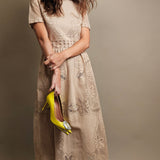 Floral pattern short sleeved dress
