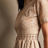 Floral pattern short sleeved dress