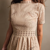 Floral pattern short sleeved dress