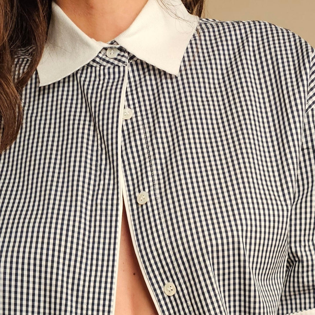 Auspice Blue checkered Button Shirt