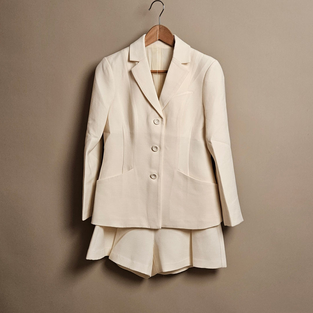 TFV Ivory Jacket & High Waisted Shorts