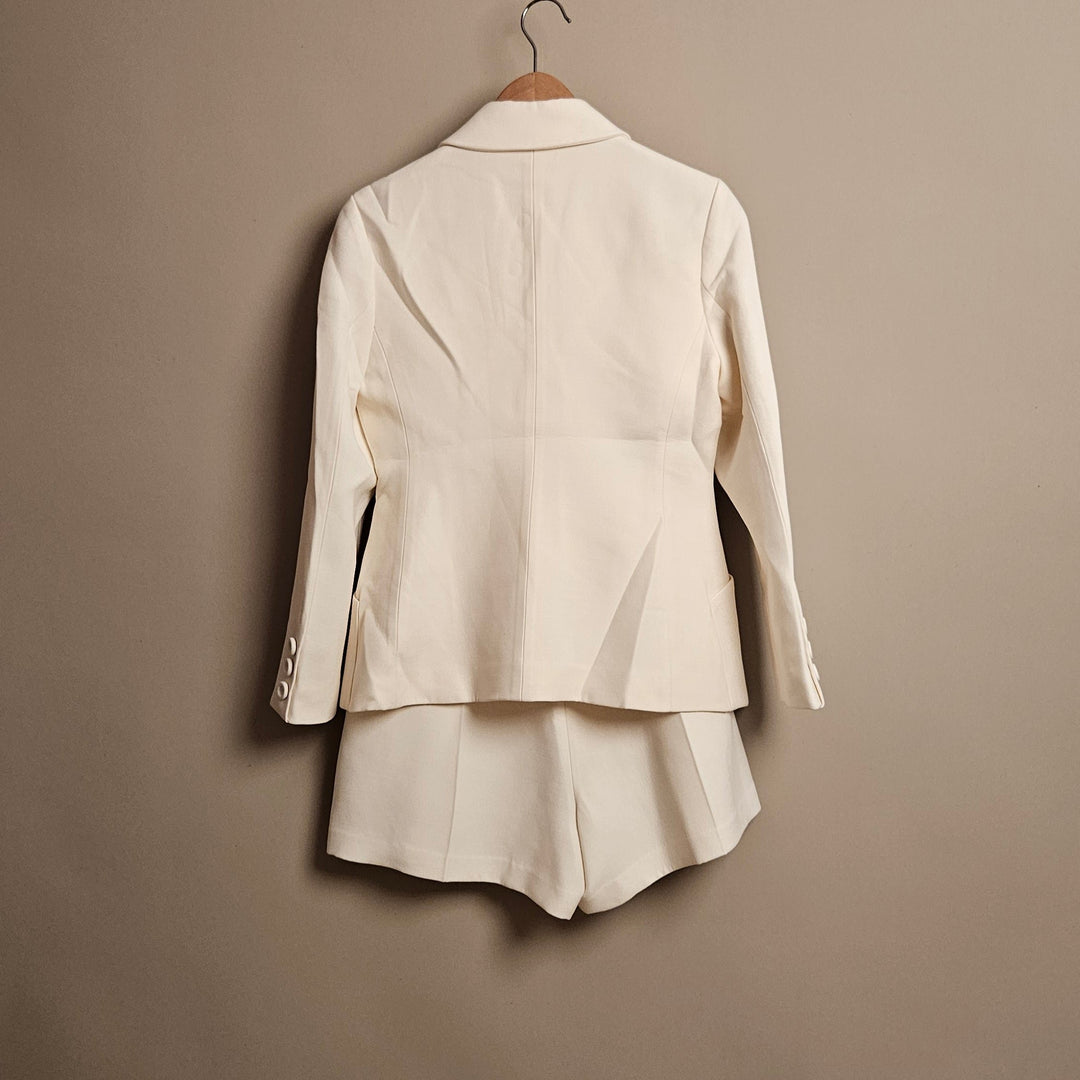 TFV Ivory Jacket & High Waisted Shorts