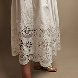 Valentino Broderie Anglaise Cotton midi dress
