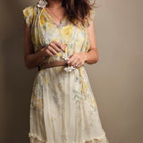 Harmony midi dress in citrus garden