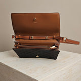 Trapeze Canvas Triomphe Shoulder Bag Brown Canvas