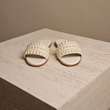 White Pearl Minea Flat Sandal