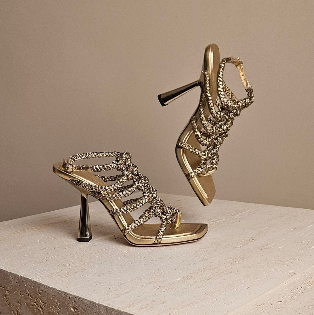 Jimmy Choo Izobel Sandal Gold Leather