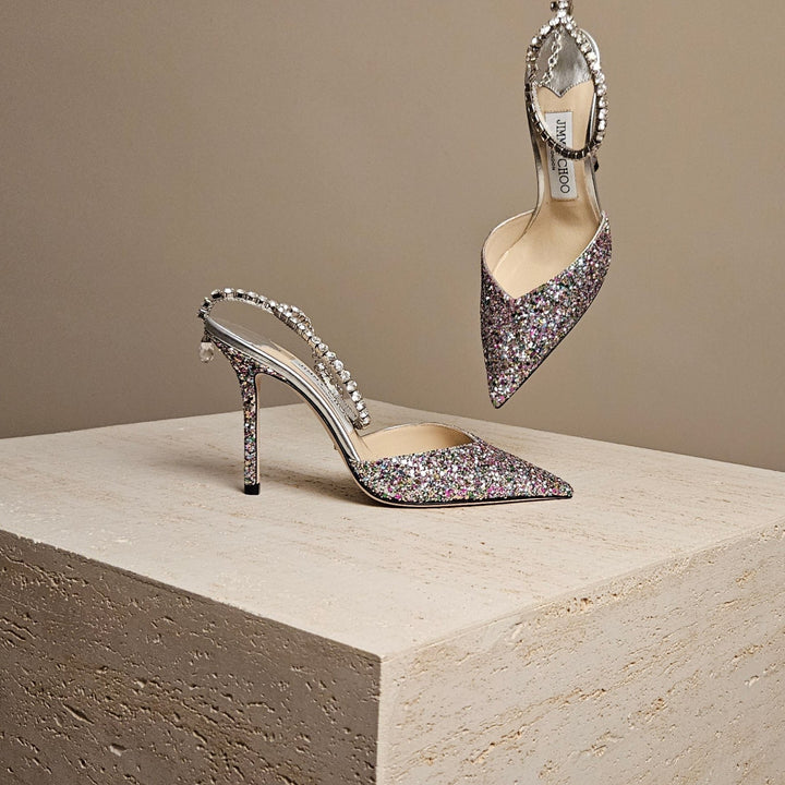 Jimmy Choo- Saeda 100 Confetti/Crystal