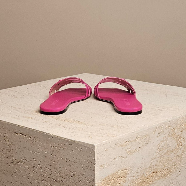 Jimmy Choo Laran Flat Fuchsia Leather