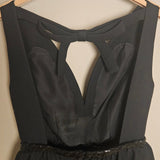 Black Wool & Silk Dress with Sequin Bow