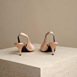TF Logo-Plaque Slingback Pump Rosegold Satin